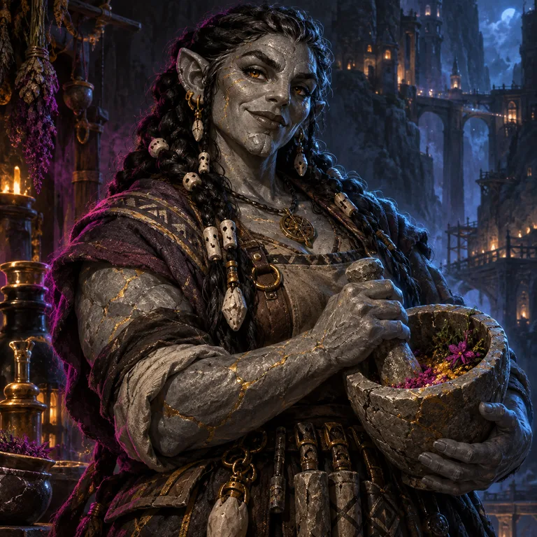Yveenith Jadepath, Wall stoneborn, Wall Alchemist; original champion of EmpireMUD