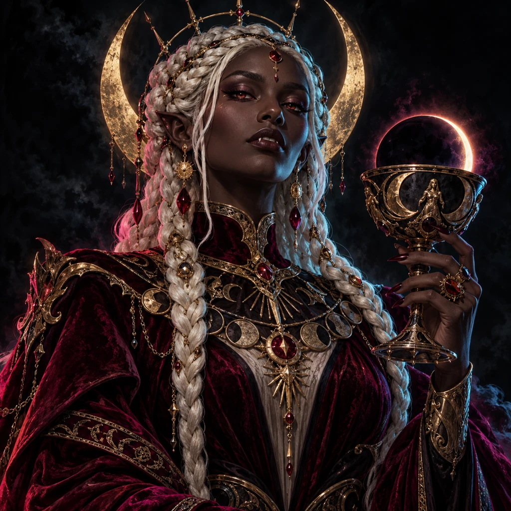 Saint Vesperine, vampire demigoddess, The Unbitten Moon; original champion of God Wars: Legends