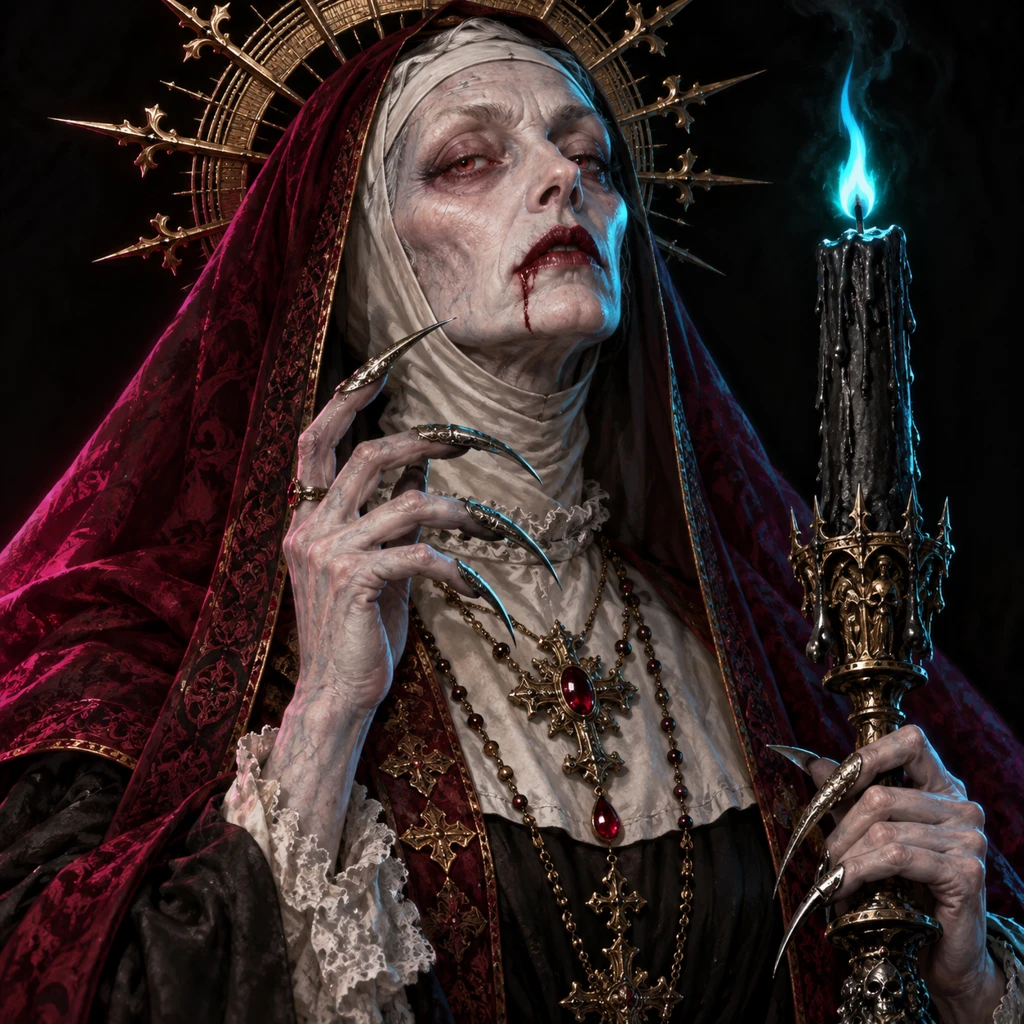 Jesynel Yseld, vampire nun, Keeper of the Last Candle; original champion of Haven of the Embraced