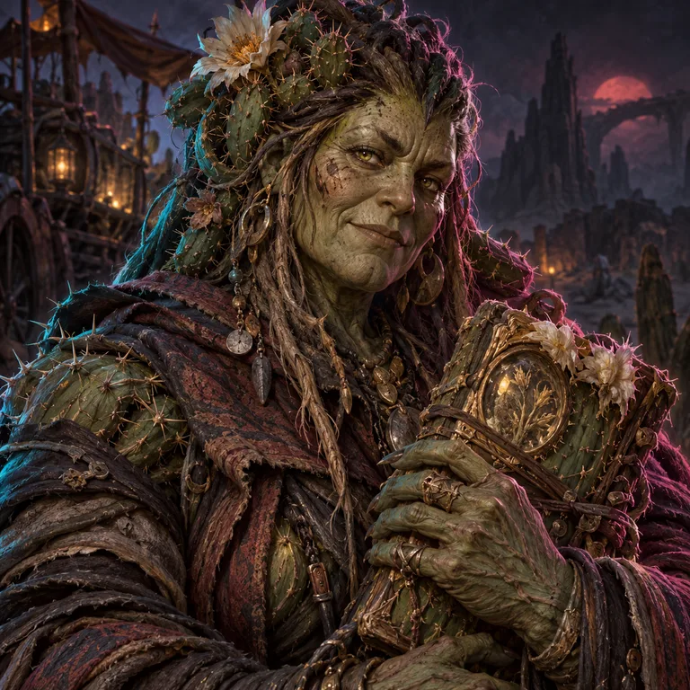 Fraelis Valemere, Cactus dryad, The Mobile Cactus Memory Keeper; original champion of InfernoMOO