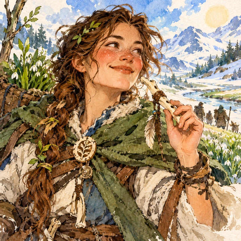 Halla Thawbone, human, The First Green; original champion of Lament: the Age of Wind and Wolves