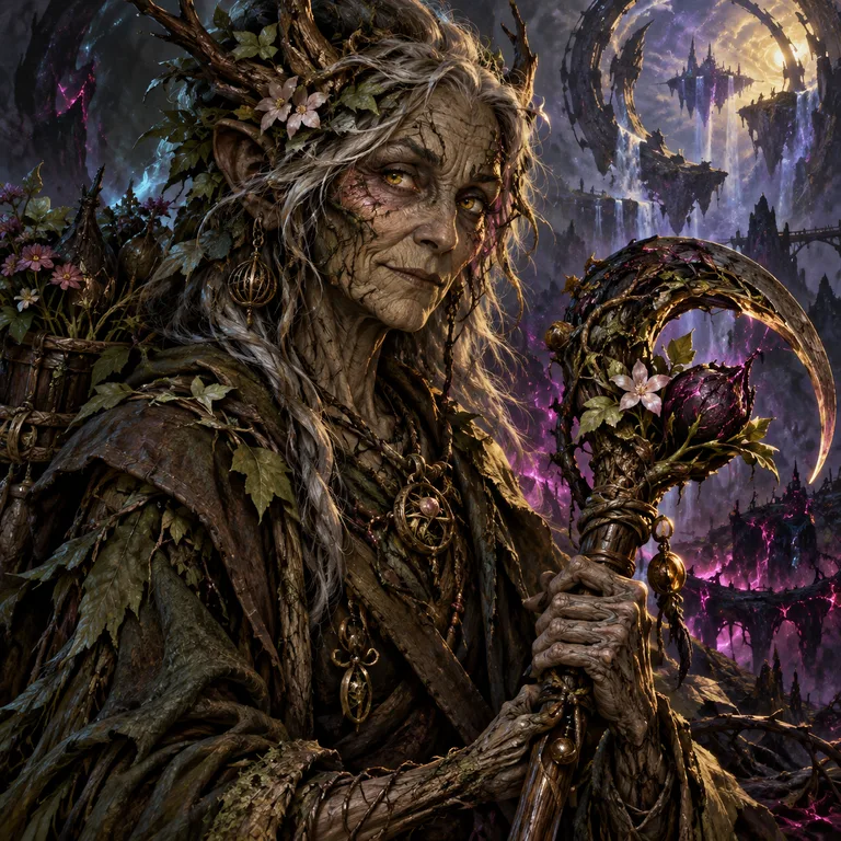 Caeosel Briarmere, Ironwood dryad, The Corruption Scar Gardener; original champion of Lusternia