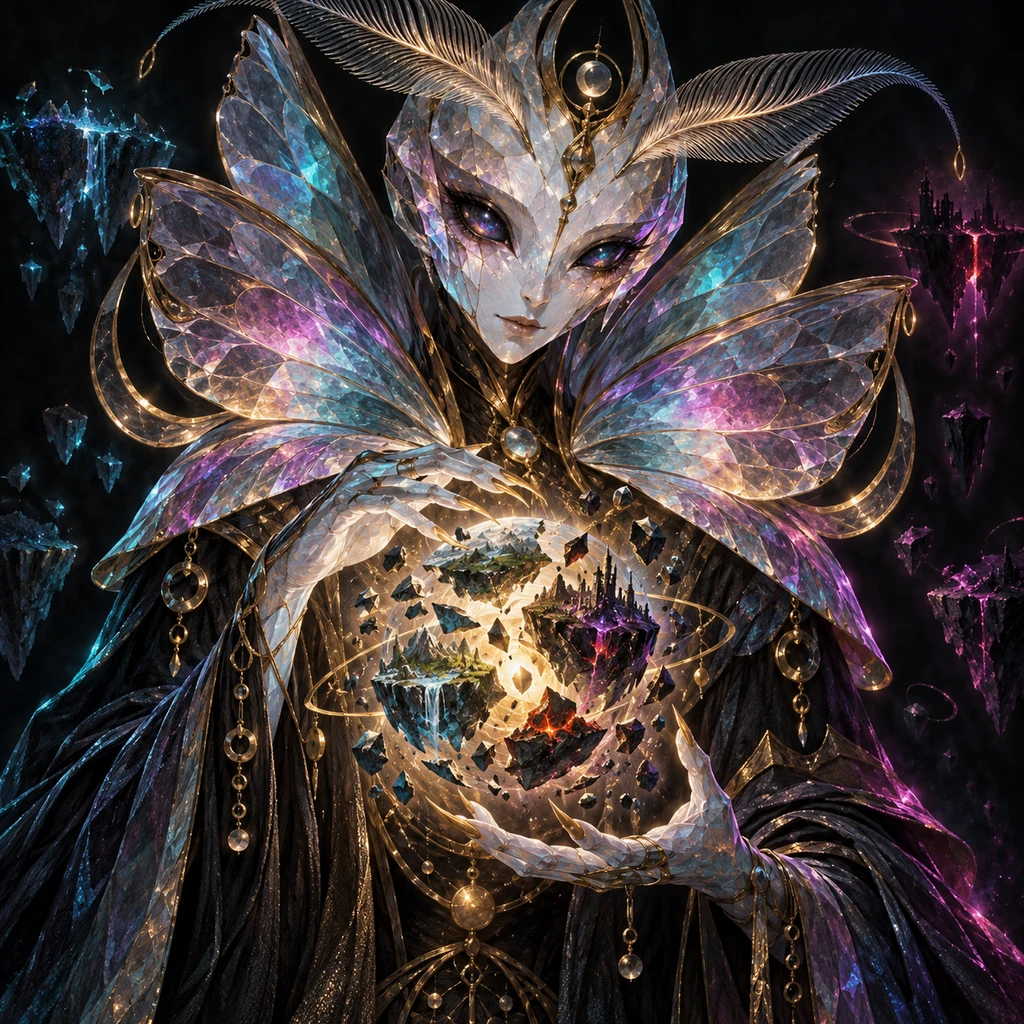 Ixia Basinward, crystalline moth spirit, The Unfractured Note; original champion of Lusternia