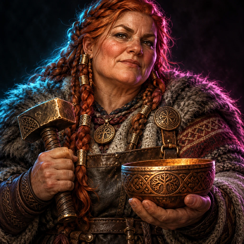 Yrsa Copperroot, dwarf, The Hearth's Oath; original champion of Midgard