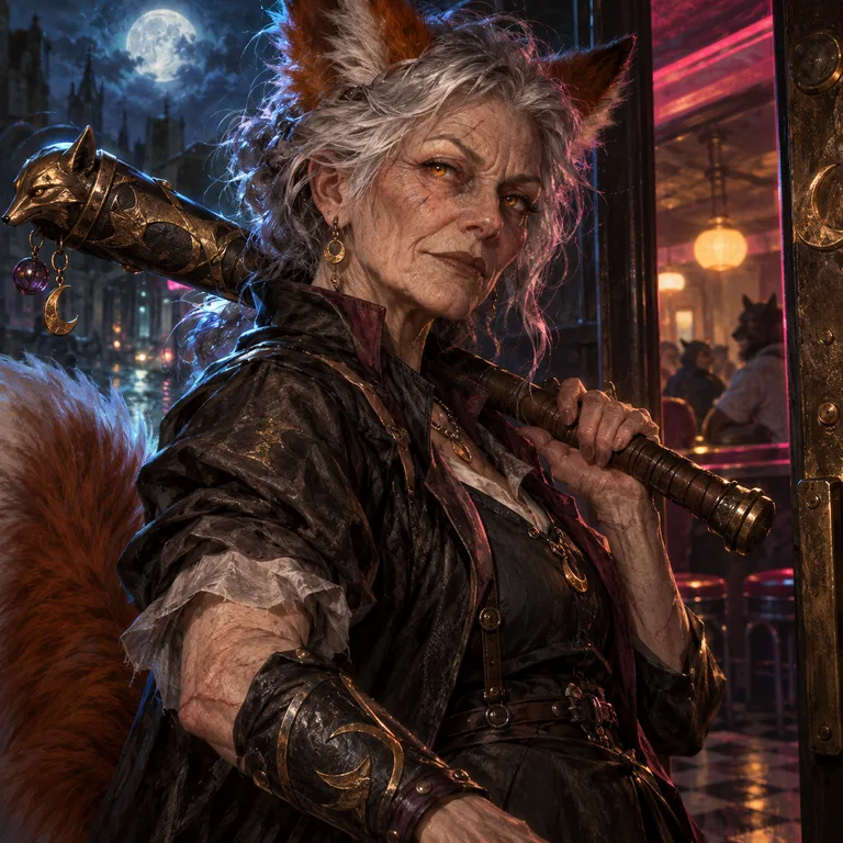 Quilonia Galesong, Urban fox shifter, The Moonlit Diner Bouncer; original champion of Mortals and Monsters