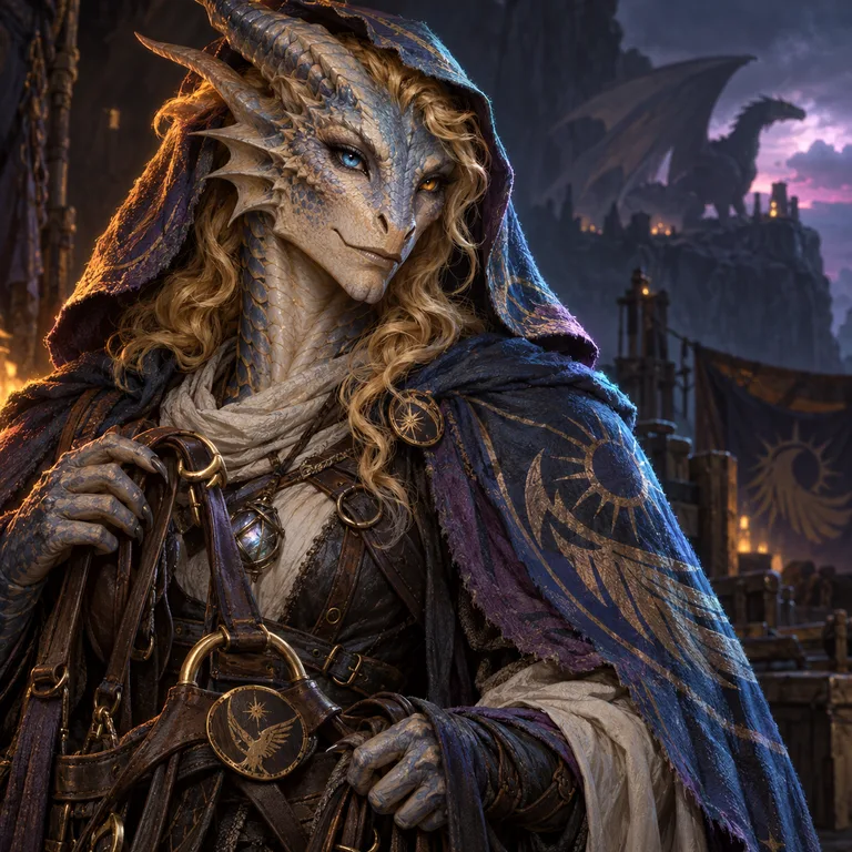Daven Ashmantle, Skyborne goldscale, Sky Messenger; original champion of On Dragon Wings