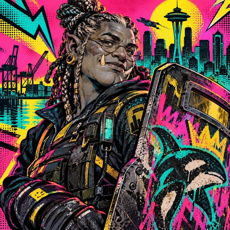 Zanevar Violetgrove, dock concrete, Street Shield; original champion of Seattle2064