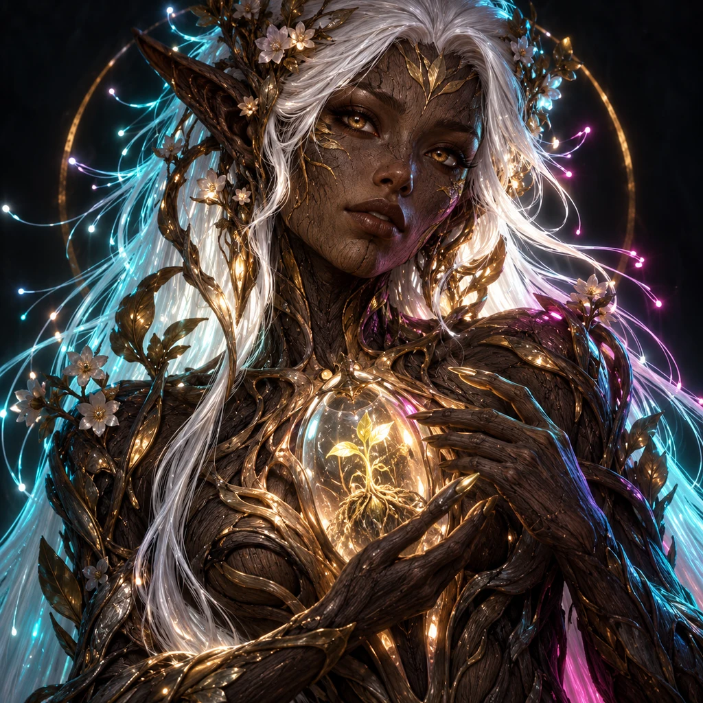 Solenne Seedstar, biomechanical dryad, Tender of Possible Worlds; original champion of Secret of Life