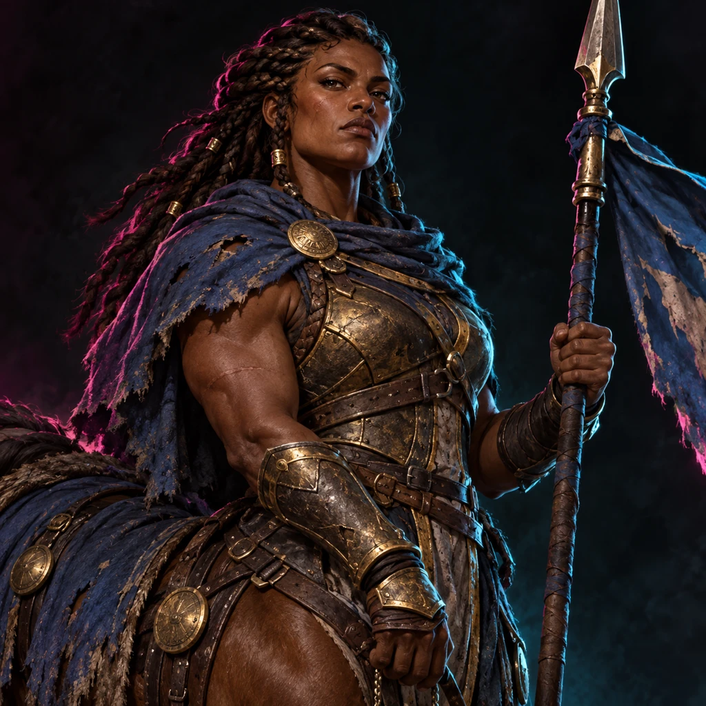 Maera Linekeeper, centaur, The Walking Bastion; original champion of Shattered Kingdoms
