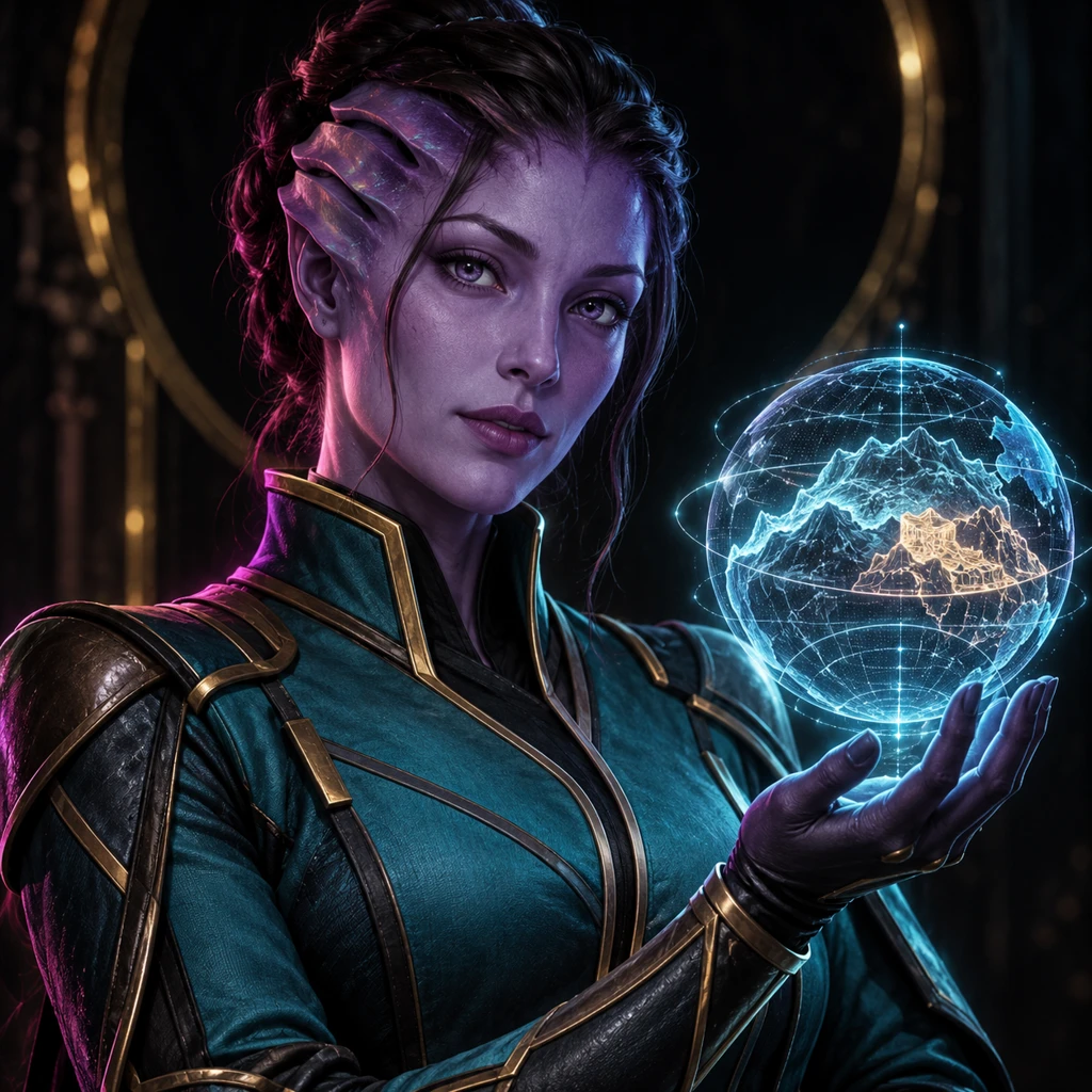 Tala Elmbrook, alien, Accord's Field Surgeon; original champion of Star Trek: Typhon Accords