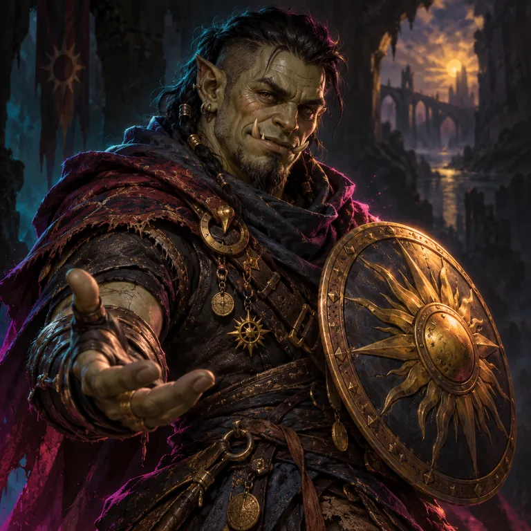 Doran Keenwater, Dawn orc, Dawn Sentinel; original champion of Tempora Heroica