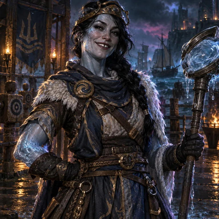 Xessa Ambersong, hail elemental, Training Yard Warder; original champion of The Sea of Storms