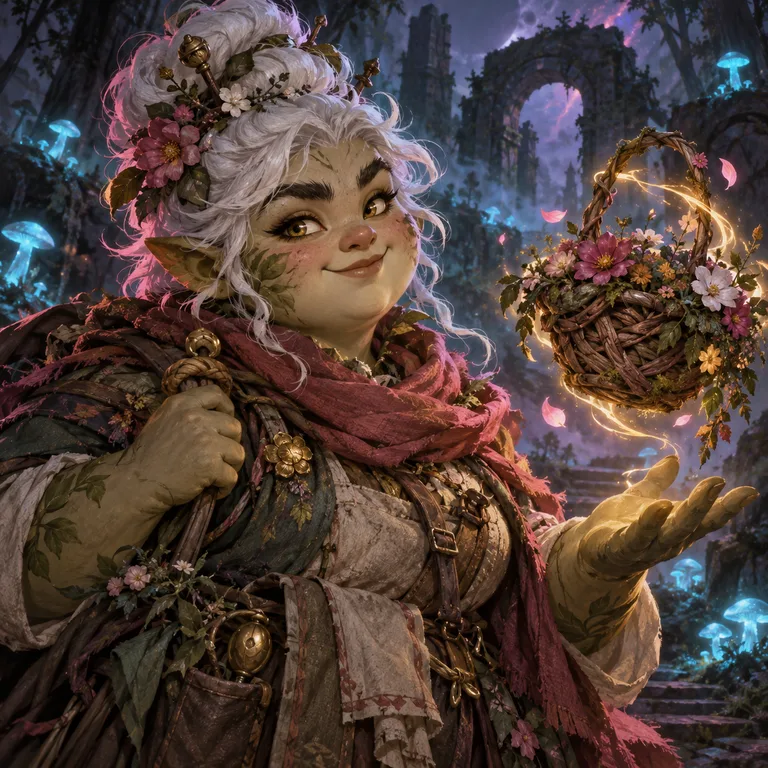 Petalia Petalbough, leaf-eared garden fae, The Market gardener; original champion of The Void