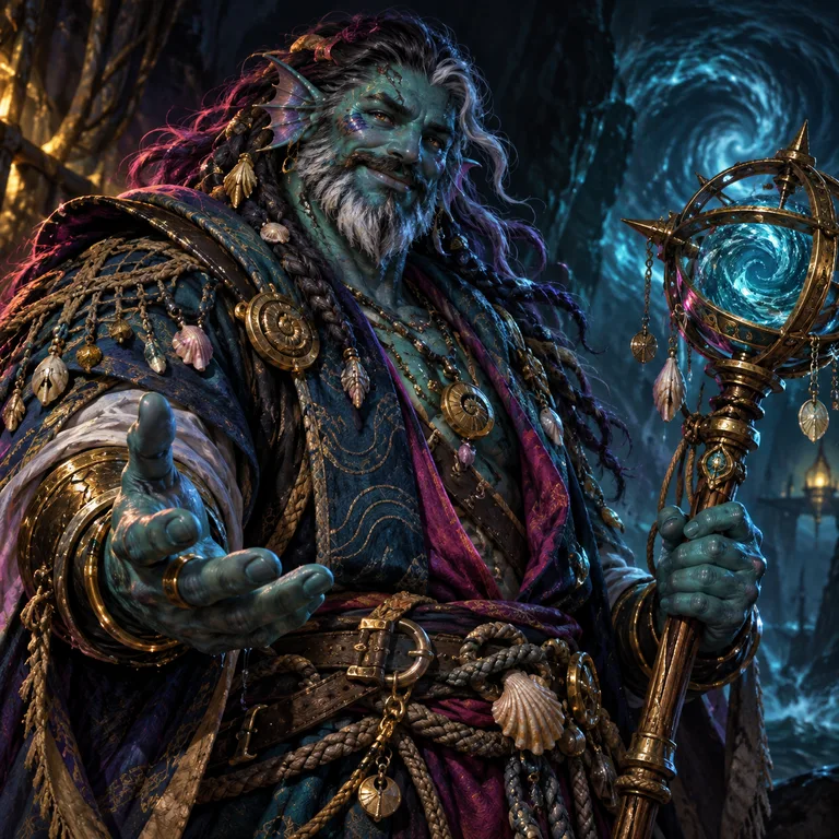 Lessa Quartzward, abyss merfolk, Whirlpool Trail Guide; original champion of Tsunami MUD