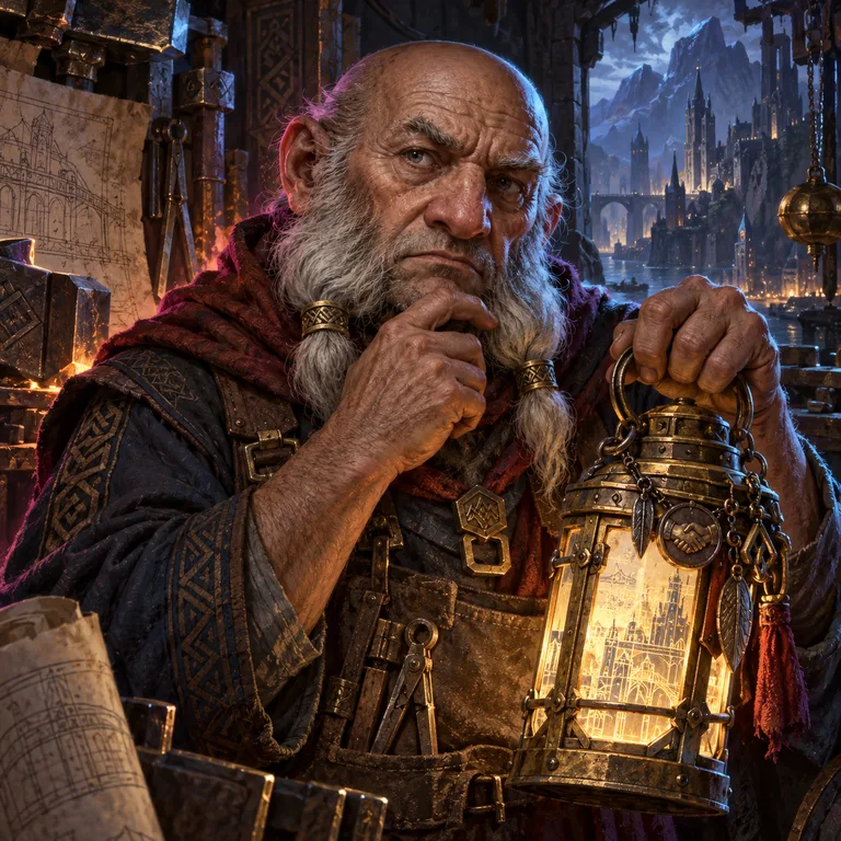 Doratha Brasshaven, forge-clan dwarf, The Civic engineer; original champion of Waterdeep: City of Splendors